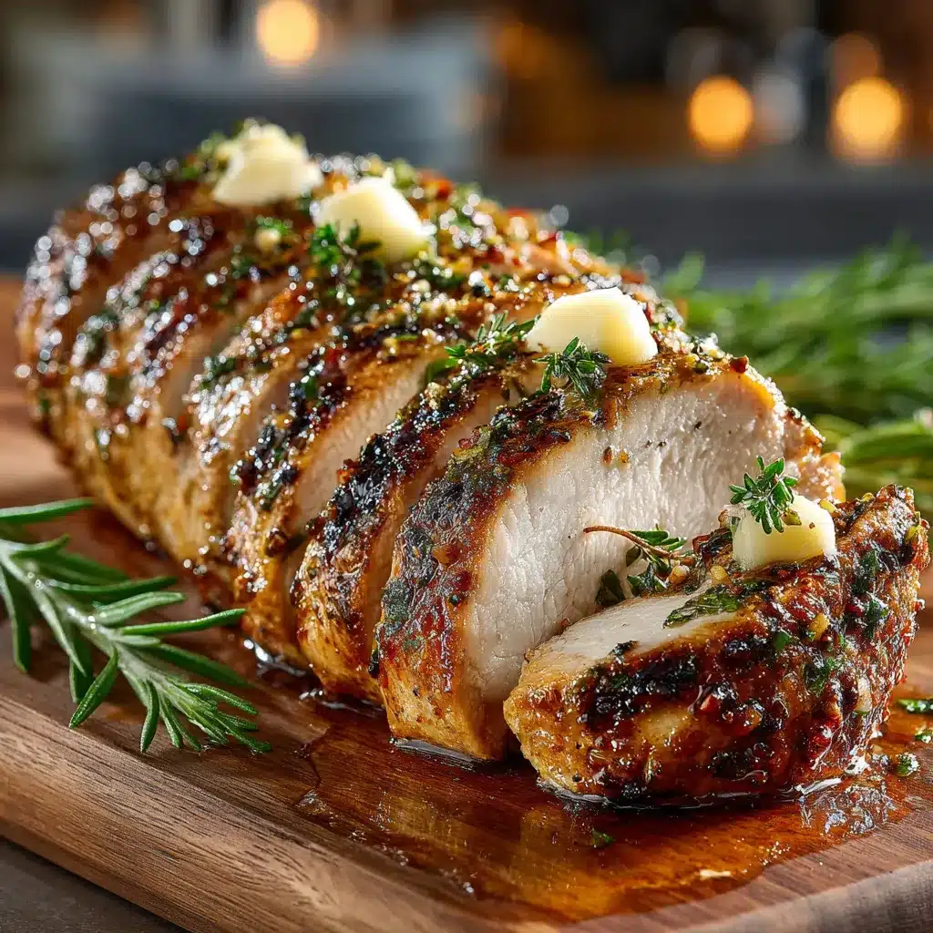 One-Pan Garlic Butter Turkey Tenderloin & Sweet Potatoes